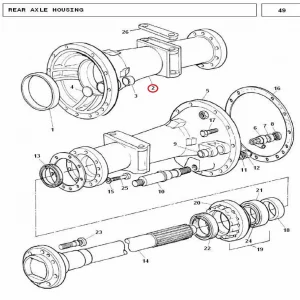 LH HOUSING AXLE MF240(10070 – 1897030)