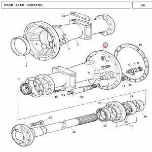RH HOUSING AXLE MF240(10076 – 1190962)