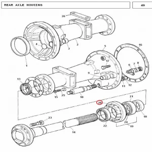 HUB REAR AXLE MF/240(10106 – 1183255)