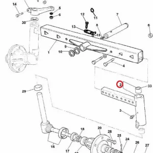 ASSY. AXLE ARM LH 145400 MF240(14300 – 1888300L)