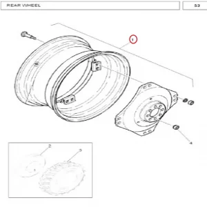 REAR RIM (240)  11-28(15003 – 1885415)