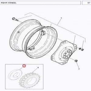 TUBE REAR MF375(153003 – 1153003)