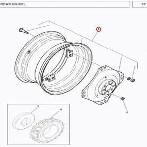 REAR RIM 375E(156001 – 1156001)