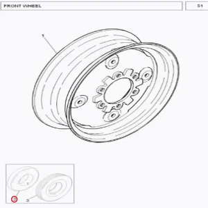 FRONT TUBE MF/375,385(173004 – 1173004)