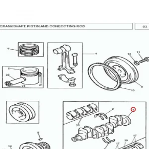 CRANKSHAFT WITH GEAR & KEY 385(183328 – 1183328)