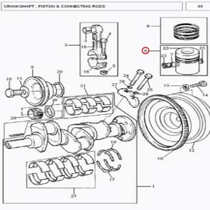 PISTON ASSY MF/260(185112 – 13135F051)