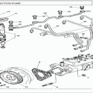 FUEL INJECTION PUMP MF375 (WSK)(186004 – 1186004)(2643C327)