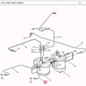 PIPE FILTER TO F I PUMP 260(195003 – 1195003)