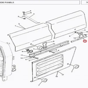 SIDE GRILL RUBBER 385(233070 – 11694880)