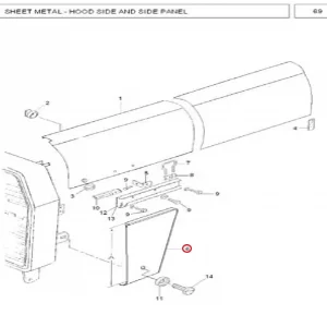 SIDE PANEL LH (MF240,260)(23333 – 123315F)