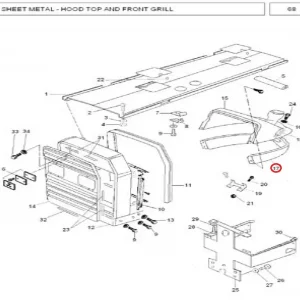 INST. PANEL UPPER(23335 – 123039F)