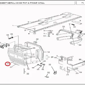 GRILL FRONT MF 350(238002 – 1238002)