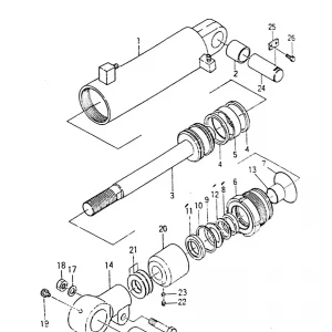 TILT CYLINDER RH(261134 – 8D20B850001H)