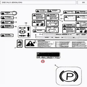 DECAL BATTERY WARN. (3596959M1 )(33025 – 133025)