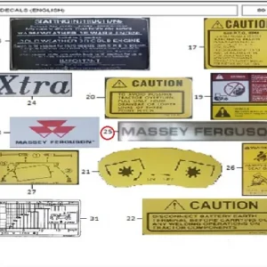 EMBLEM MASSEY FERGUSON (SUN CONOPY)(33080 – 133080)