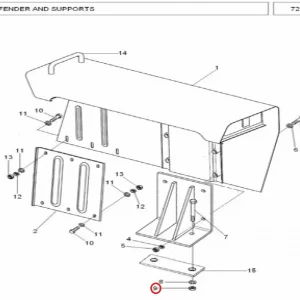 NUT 5/8 -11 FENDER SUPP 240-60(34008 – 1375099)