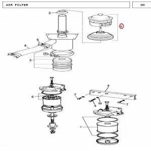 PRECLEANER  (240) NEW 455008(453010- 11693129)