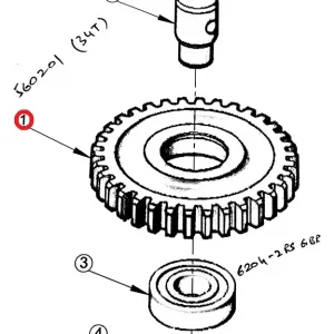 INTERMEDIATE GEAR WITH BEARING JF90(560201 – 5560201)
