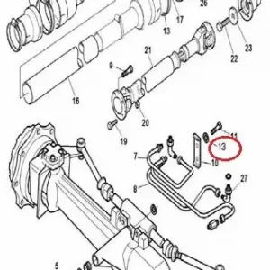 GRD. DRIVE SHAFT FRNT(3699054M1)(144125 – 13774722)
